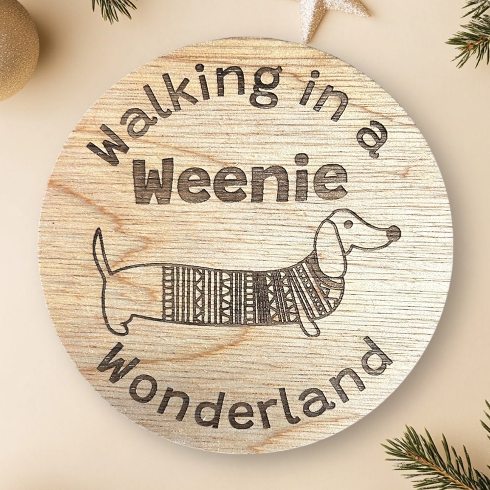 Handmade Walking in a Weenie Wonderland Coaster set